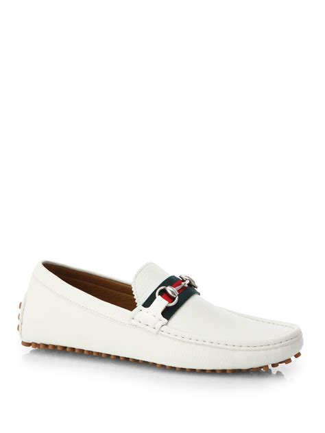 gucci driving loafers white saks fifth|Men's Designer Loafers & Drivers .